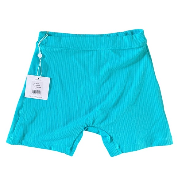 Mai Deluxe Everyday Seamless Athleisure Shorts Bali NWT High waist Ocean Ribbed - Picture 7 of 10
